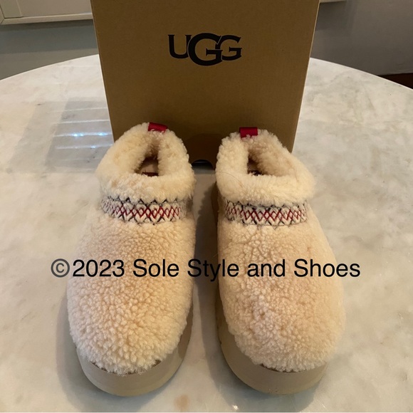 UGG Tazz UGG Braid Slippers Natural 9 New in Box - Picture 6 of 16